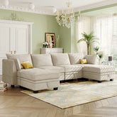 Bellemave® 115.1" Modern Large U - Shape Modular Sectional Sofa, Convertible Sofa Bed with Reversible Chaise - Bellemave